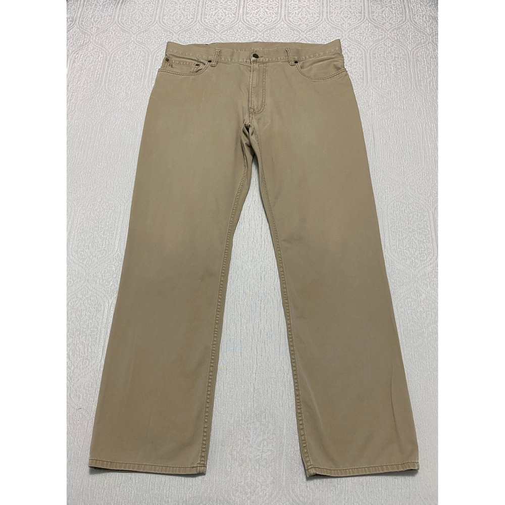 Polo Ralph Lauren Khaki Chino Pants Mens 38x32 Straight‎ Leg Cotton